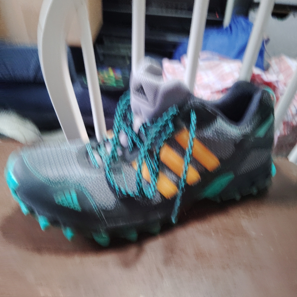Adidas Terrex men trail ' Gray and Teal Sneakers
